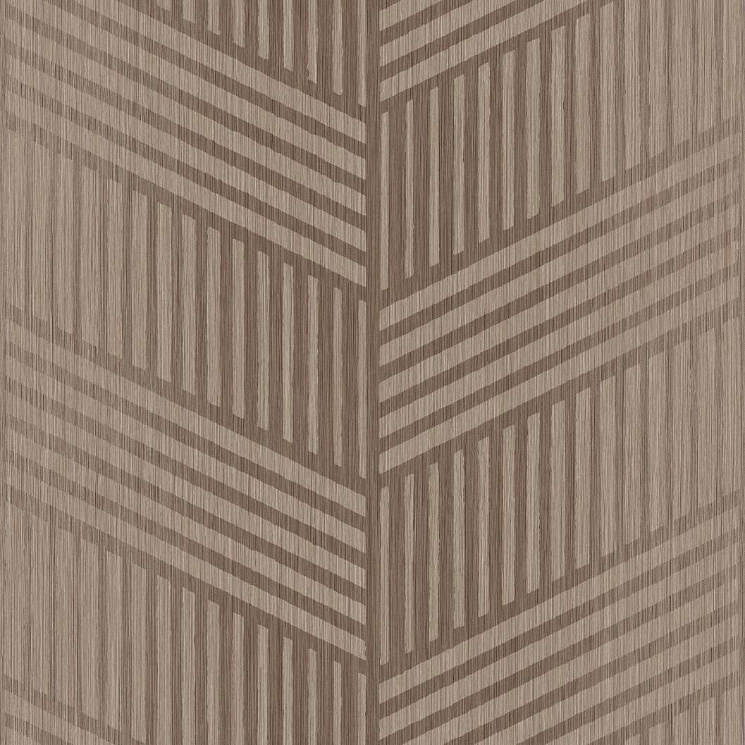 Barna vinyl olasz design tapéta halszálka mintával strukturált felülettel