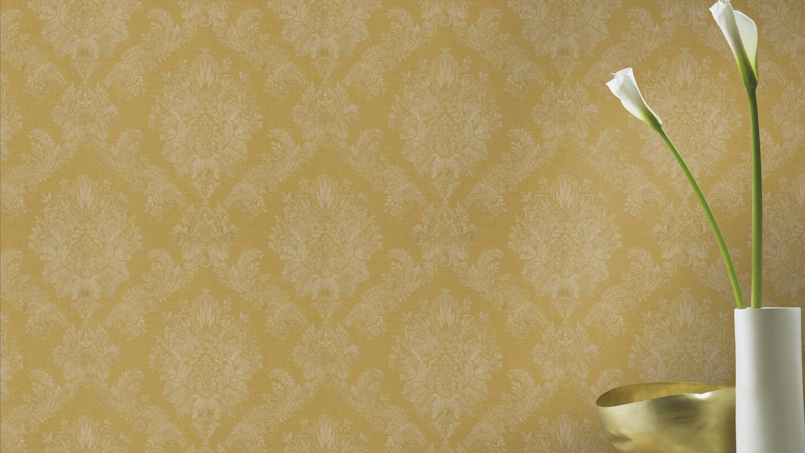 Barokk mintás arany szürke színű tapéta