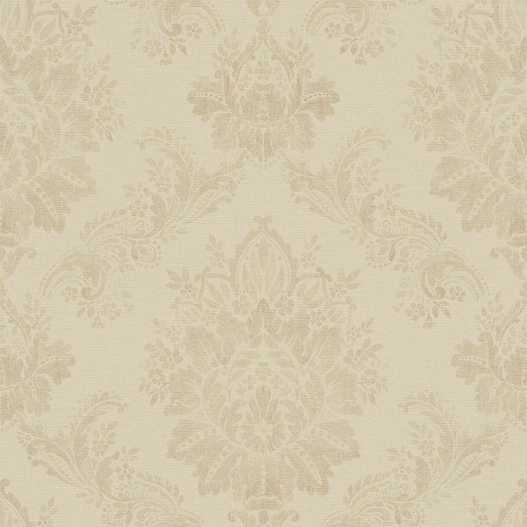 Barokk mintás bézs barna színű tapéta