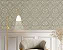 Barokk mintás olasz vinyl dekor tapéta karamell színben