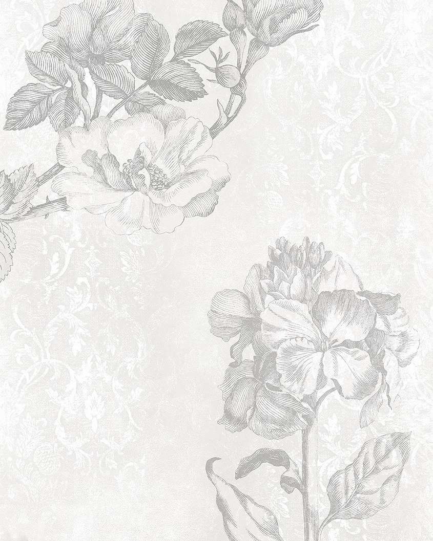 Barokkos hangulatú virágos fali poszter