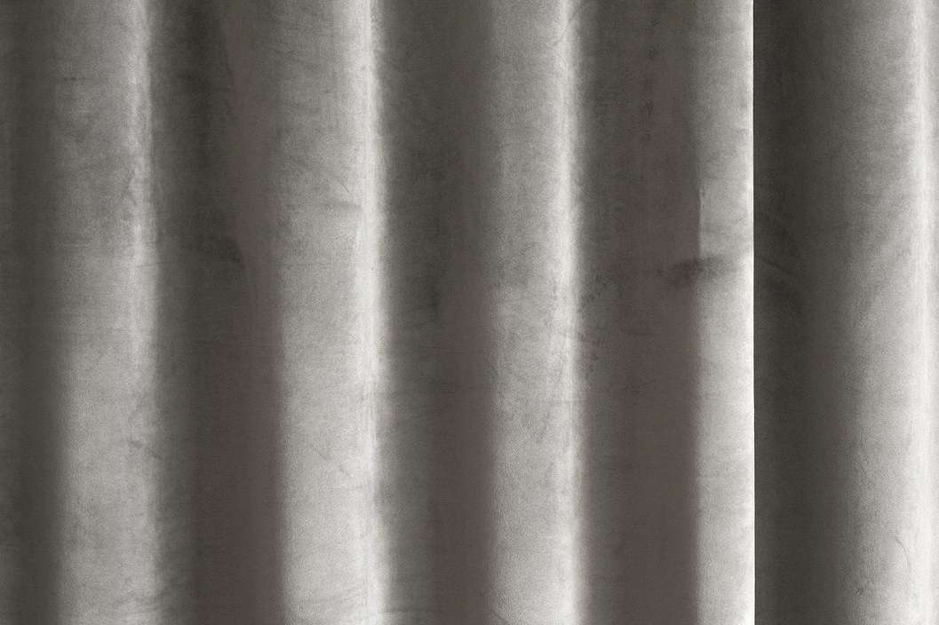 Bársonyos érintésű szürke sötétítő függöny textil anyag
