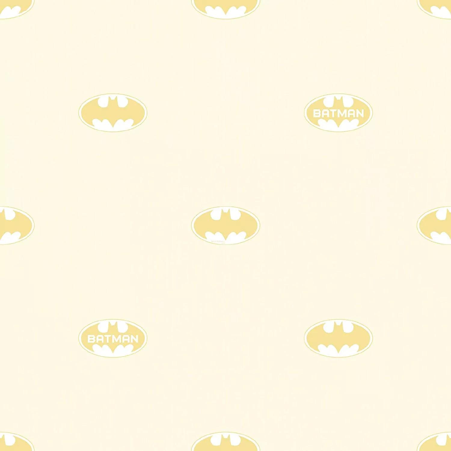 Batman mintás tapéta sárga színvilágban