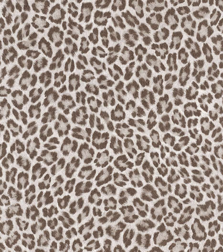 Beige-barna színű leopárd mintás tapéta