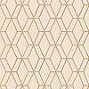 Beige és arany színű hímzett prémium tapéta geometria mintával