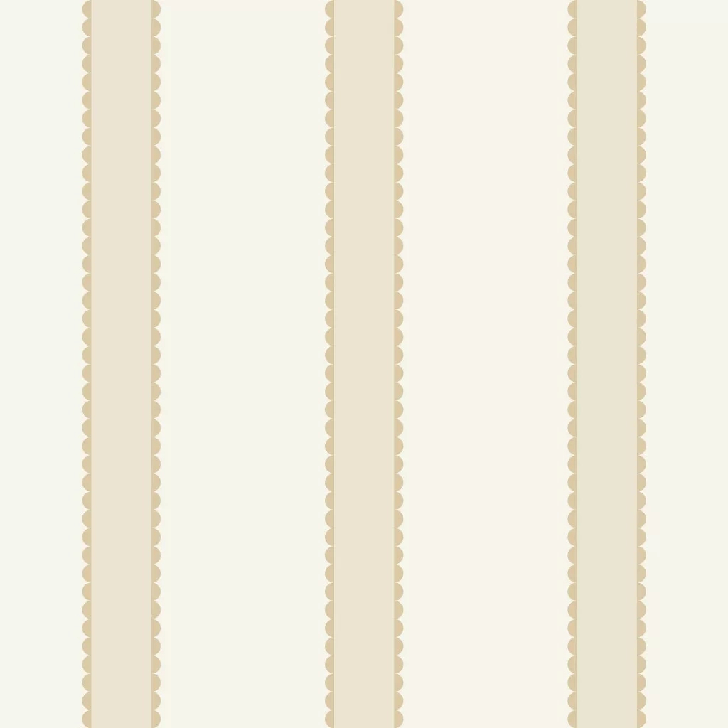 Beige és krém csíkos mintás gyerek dekor tapéta