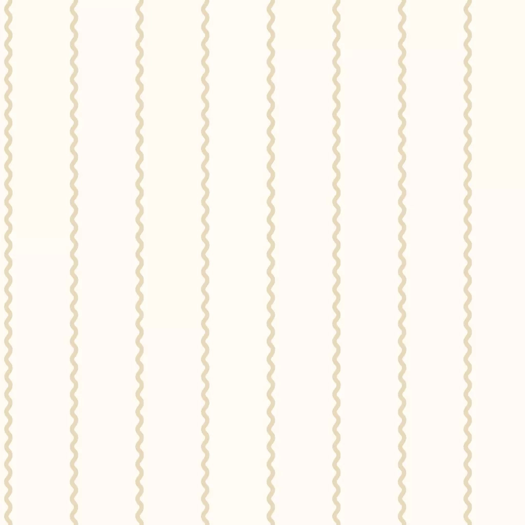 Beige hullámos csíkos mintás vintage gyerek dekor tapéta