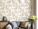 Beige klasszikus francia TOILE stílusú design tapéta