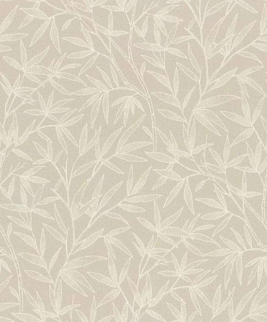 Beige levél mintás vlies dekor tapéta