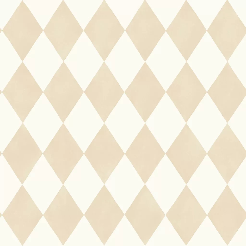 Beige rombusz mintás vintage gyerek dekor tapéta