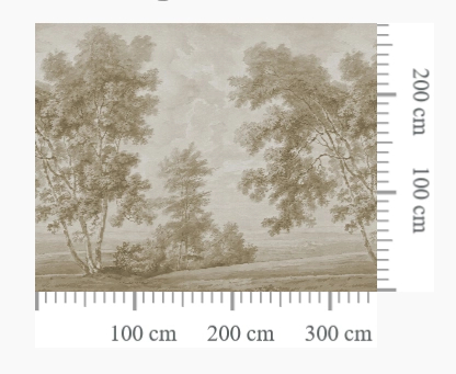 Beige színvilágú skandináv tájkép mintás design fotótapéta egyedi méretben 350x275cm