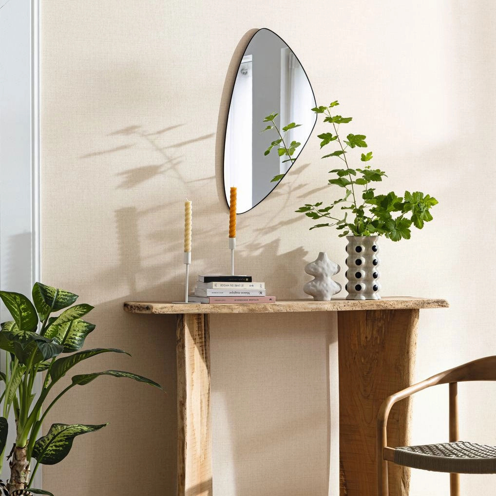 Beige textilstruktúrált egyszínű design tapéta
