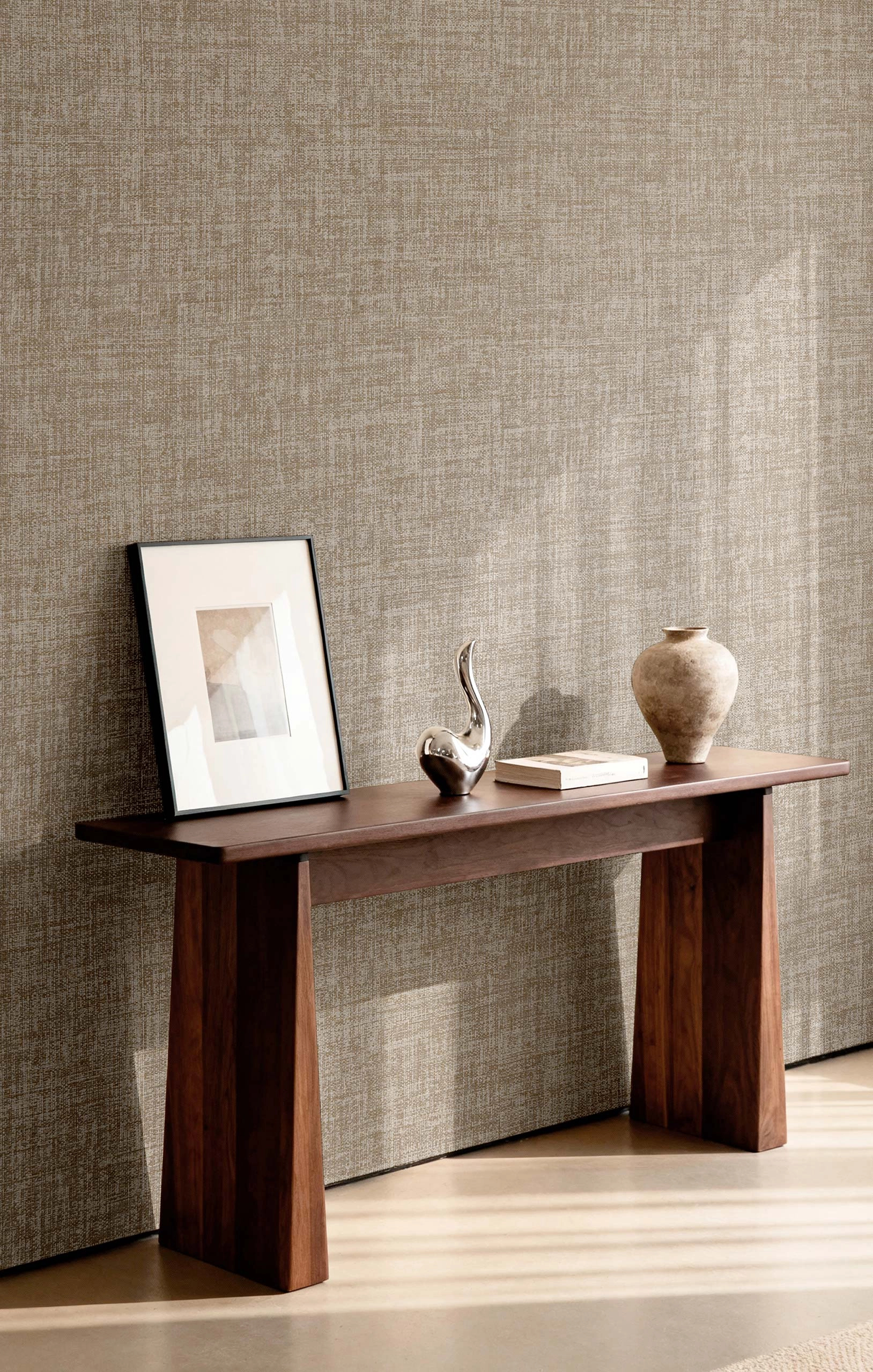 Beige vászonhatású mintás olasz luxus tapéta