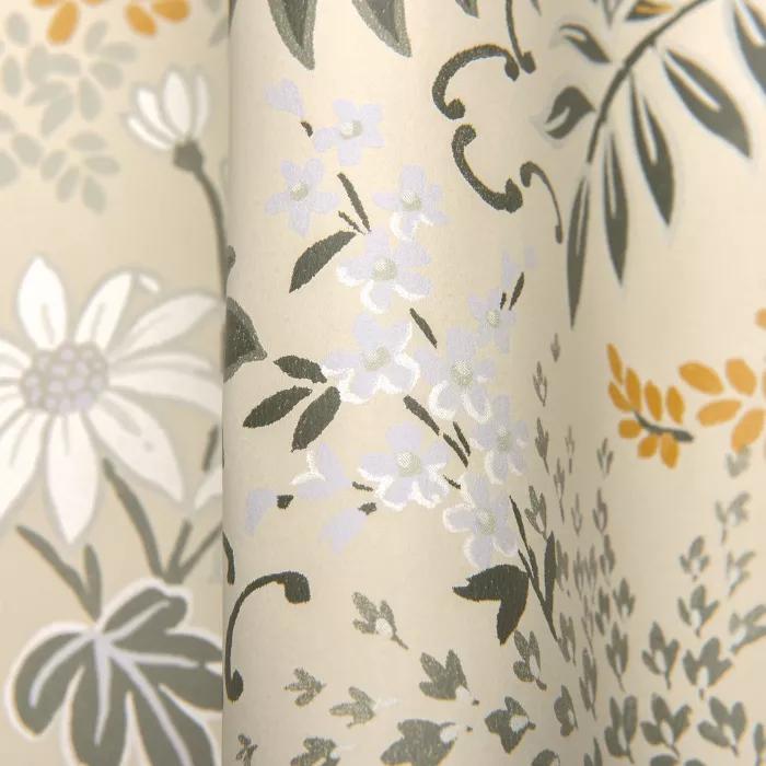 Bézs apró vintage design tapéta virágmintával