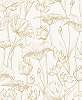Bézs arany Khroma levél virágmintás design tapéta