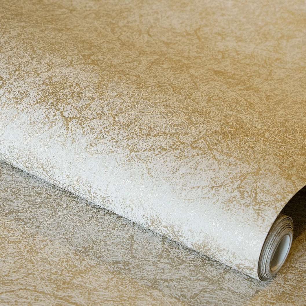 Bézs arany metál absztrakt mintás vlies tapéta