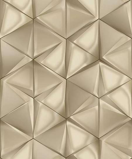 Bézs arany modern 3D geometrikus vlies dekor tapéta
