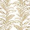 Bézs arany mosható pálmalevél mintás design tapéta