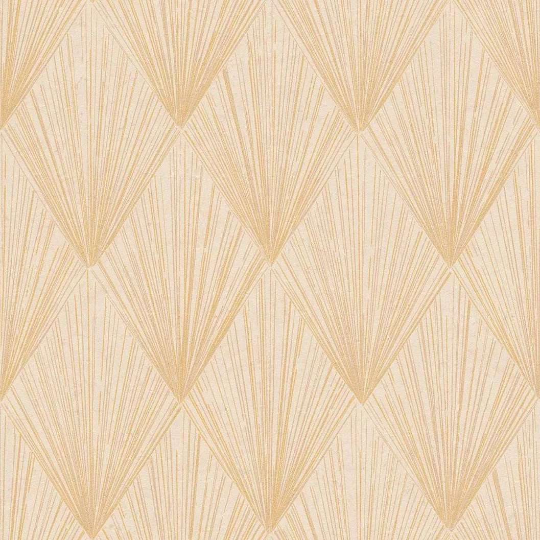 Bézs art deco hangulatú geometrikus mintás mosható dekor tapéta