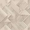 Bézs barna fahátású 3D geometrikus mintás dekor tapéta