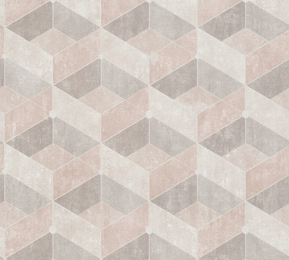 Bézs barna modern mosható geometriai mintás dekor tapéta