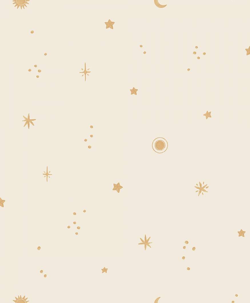 Bézs csillag mintás vinyl gyerek tapéta