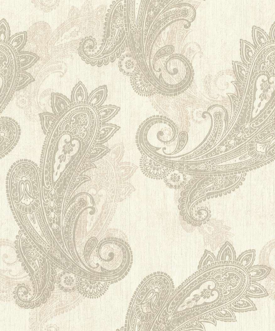 Bézs damaszt mintás keleties design tapéta