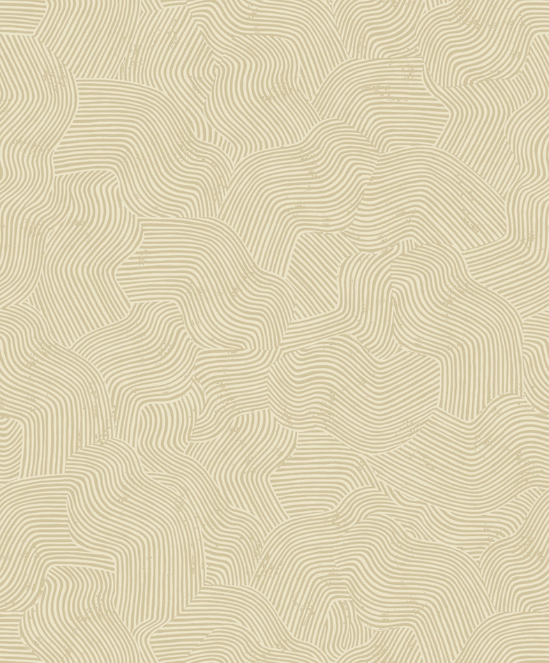 Bézs design tapéta elegáns hullám mintával