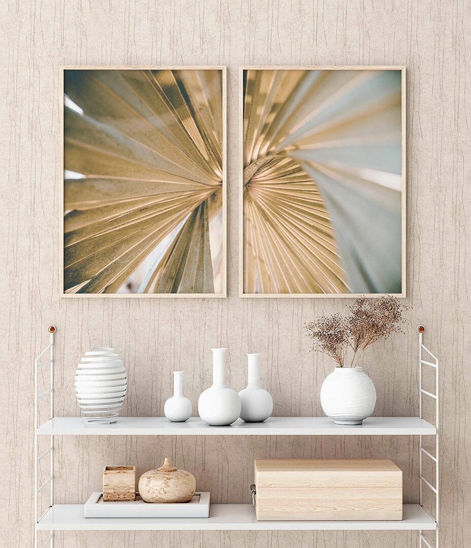 Bézs design tapéta mezei virágmintával