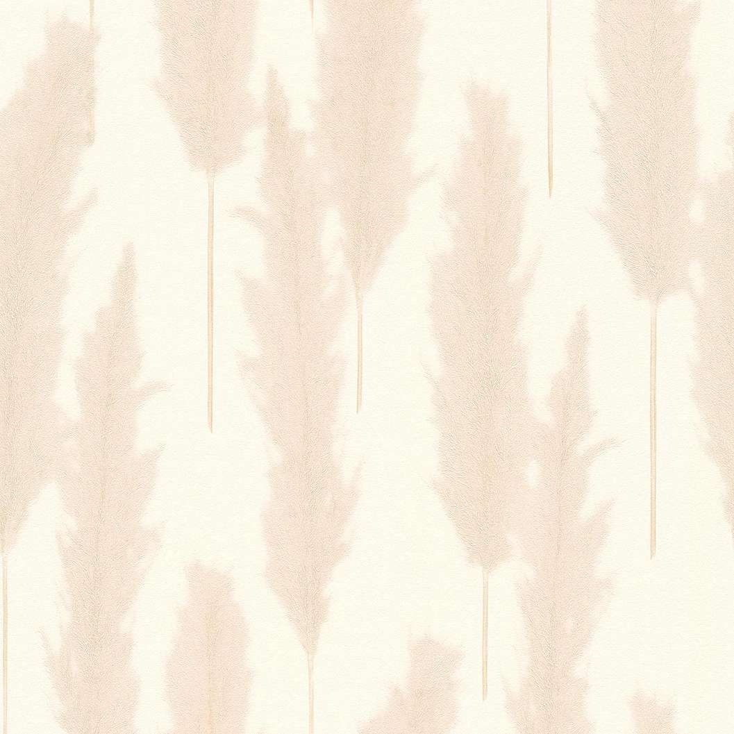 Bézs design tapéta pampafű mintával