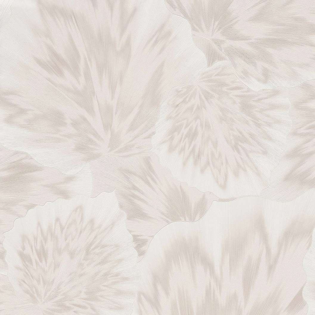 Bézs elegáns dekor tapéta leveles mintával