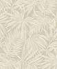 Bézs elegáns dekor tapéta pálmalevél mintával
