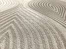 Bézs hullám mintás vlies design tapéta 106cm széles