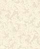 Bézs levélmintás dekor tapéta klasszikus levél mintával