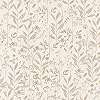 Bézs mezei virágmintás design tapéta textil struktúrájú alapon