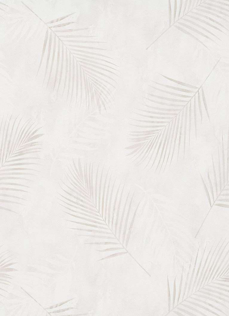 Bézs minimalista pálmalevél mintás design tapéta