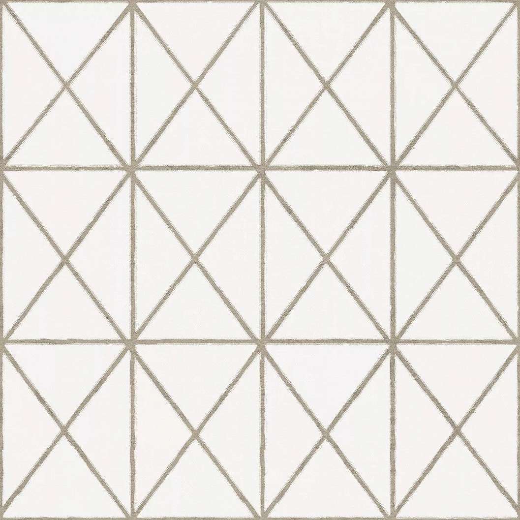 Bézs modern dekor tapéta háromszög geometrikus mintával