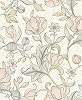 Bézs, púder klasszikus angol stílusú virágmintás vlies design tapéta