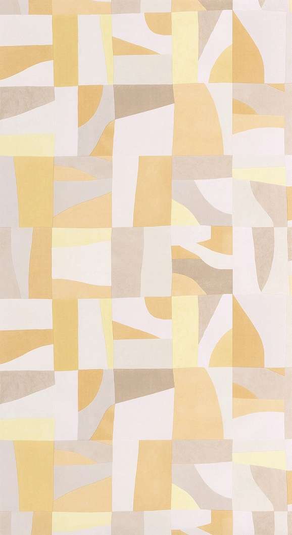 Bézs sárga dekor tapéta geometrikus mintával vinyl mosható