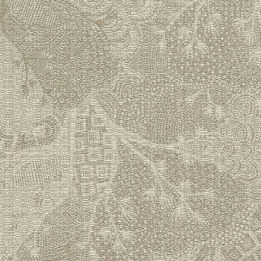 Bézs strukturált orientális japán mintás vlies design tapéta 100cm széles