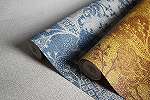 Bézs strukturált orientális japán mintás vlies design tapéta 100cm széles