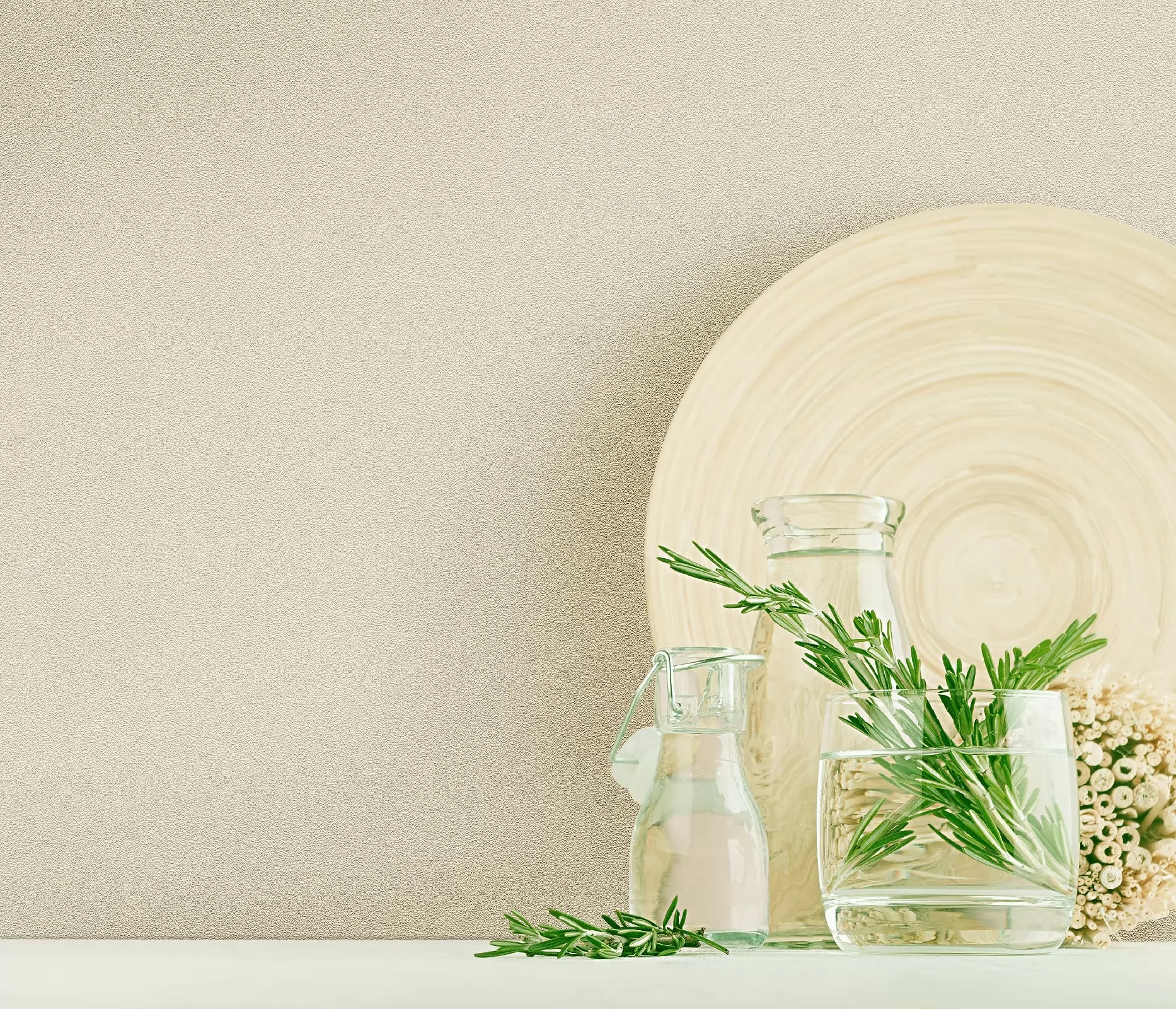 Bézs struktúrált vinyl dekor tapéta