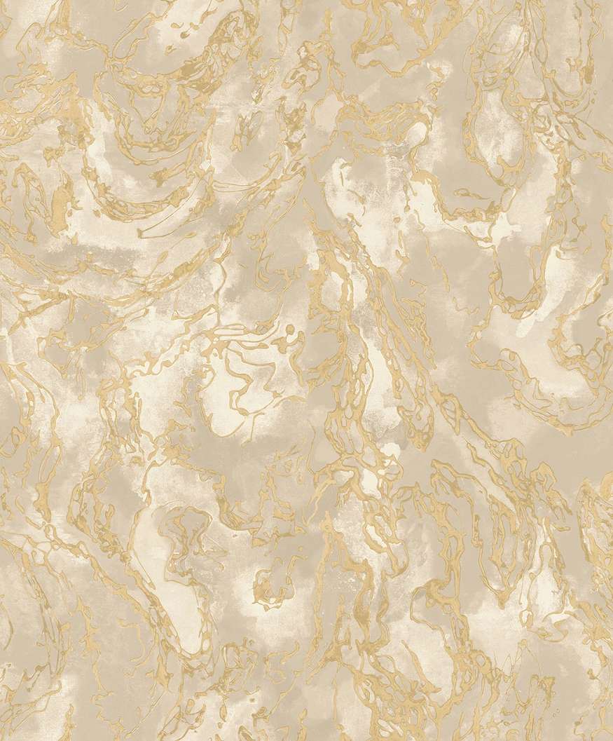 Bézs színű luxus tapéta arany hatású absztrakt mintával