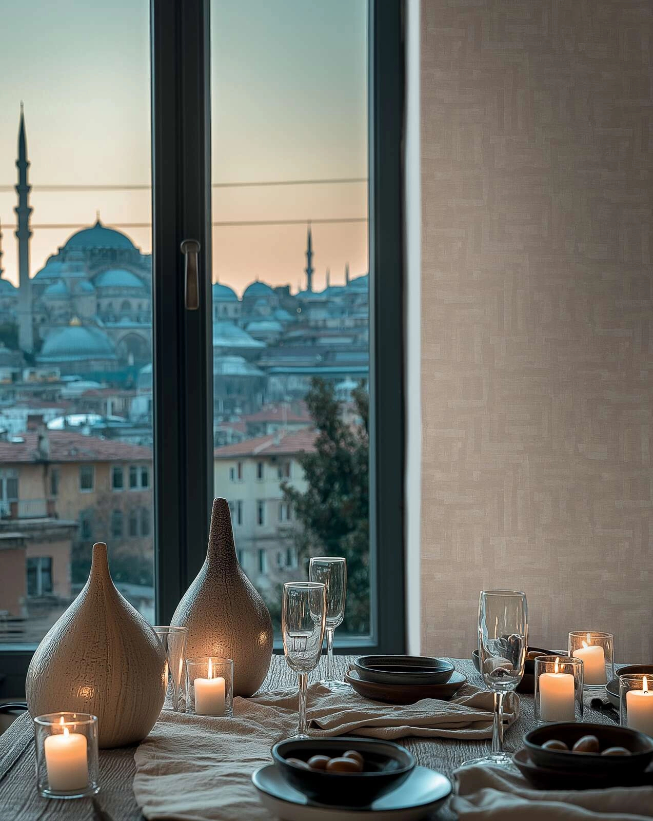 Bézs textil absztrakt mintás vinyl tapéta