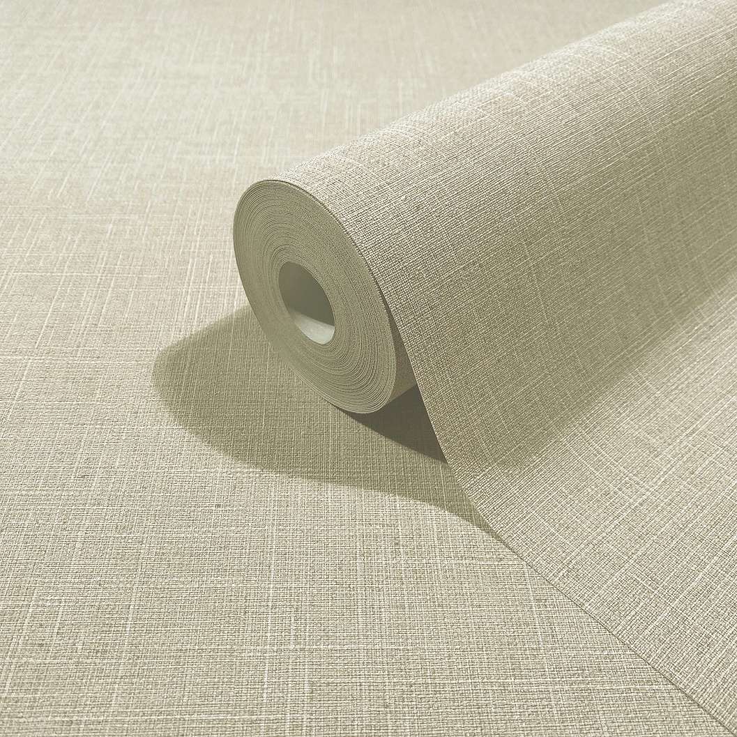 Bézs vinyl dekor tapéta textil mintával