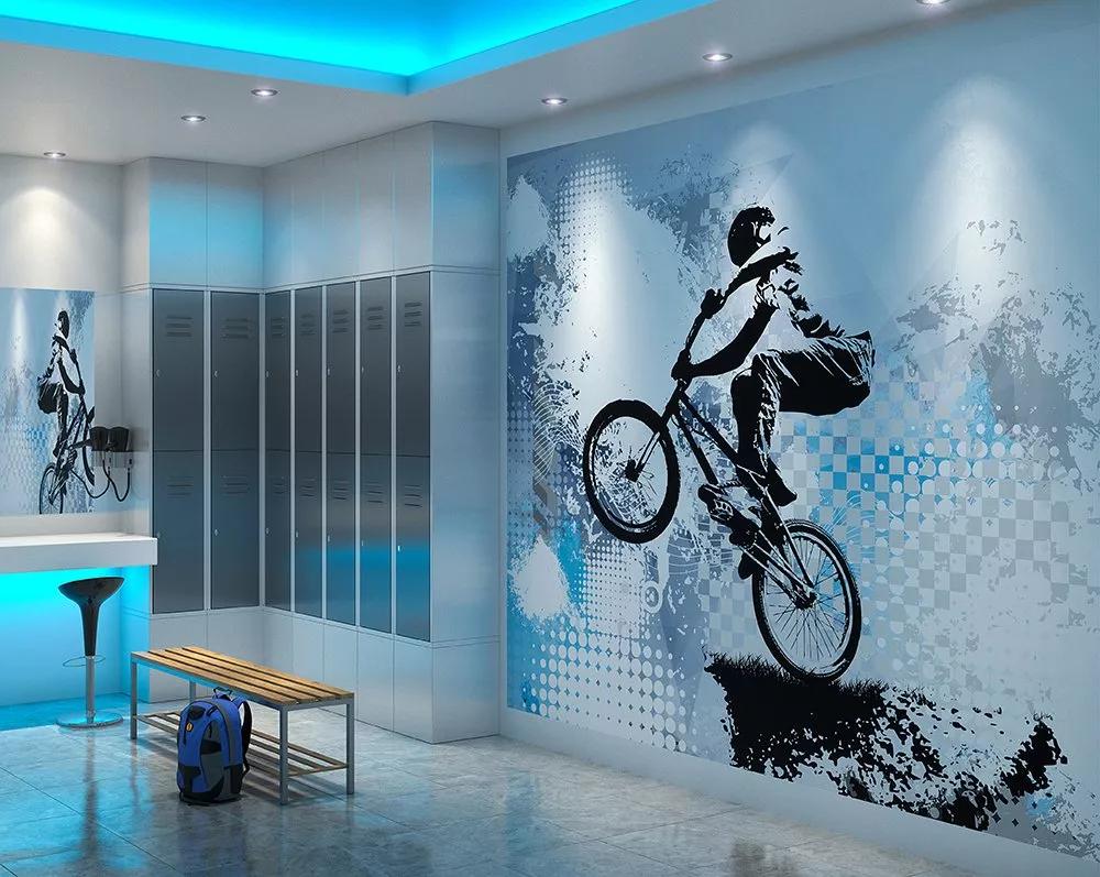 BMX bicikli mintás fali poszter tini szobába