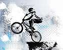 BMX bicikli mintás fali poszter tini szobába