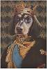 Bohém koronás tacskó kutya mintás vászonkép 70x100cm