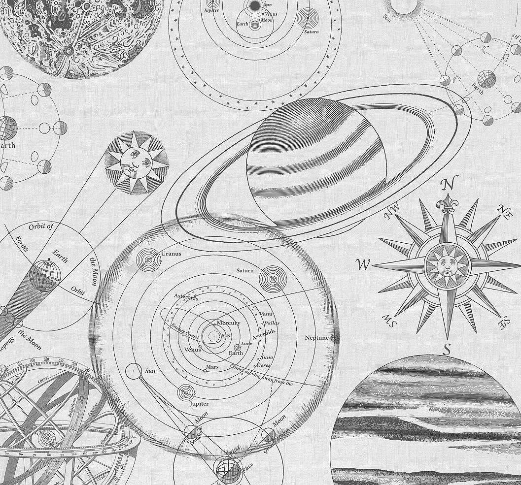 Bolygó mintás vlies poszter tapéta gyerekszobába