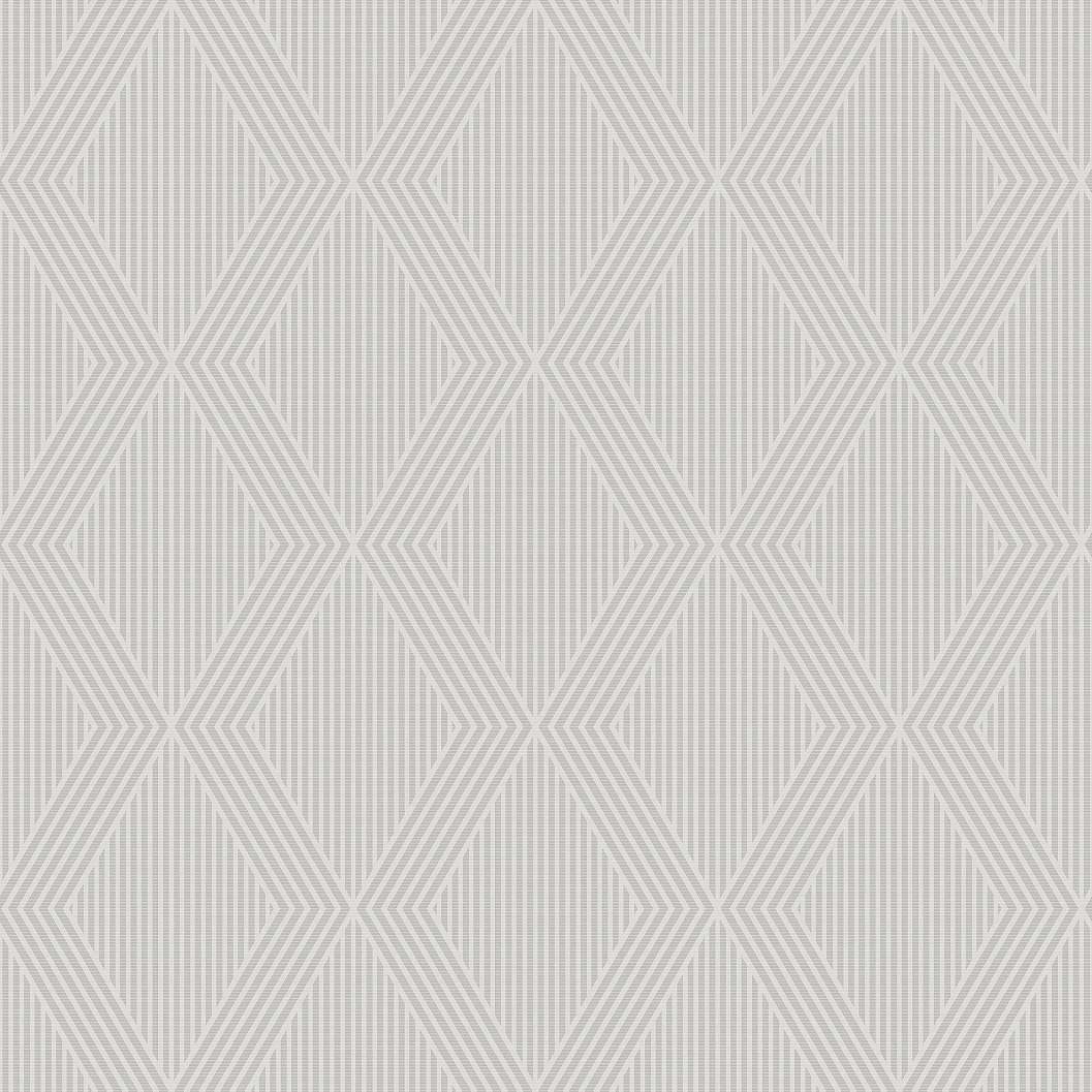 Boras tapéta geometrikus art deco mintával szürke és gyöngyház színben